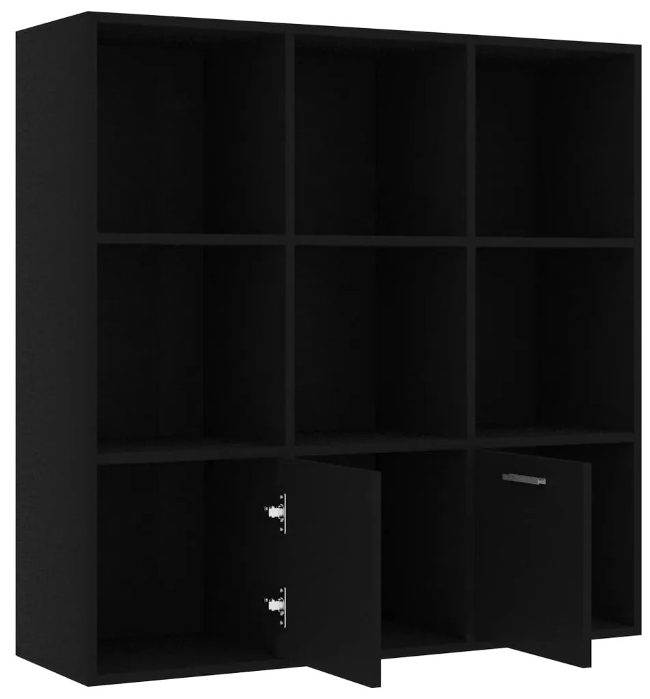 Libreria nera 98x30x98 cm in truciolato