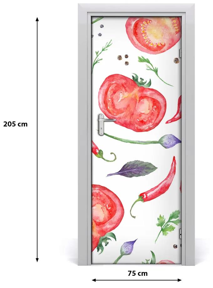 Adesivo per porta interna La verdura 75x205 cm