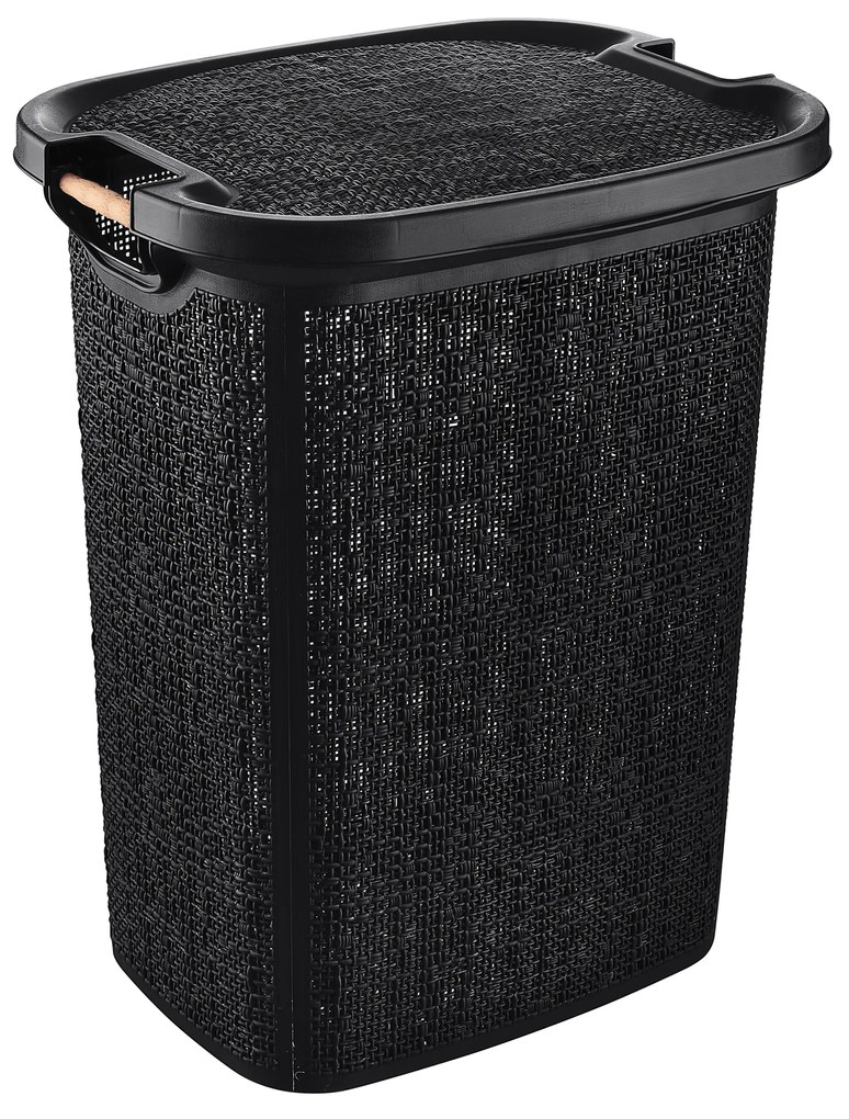Portabiancheria Salvaspazio 60 Lt Feridras "Canvas" Nero