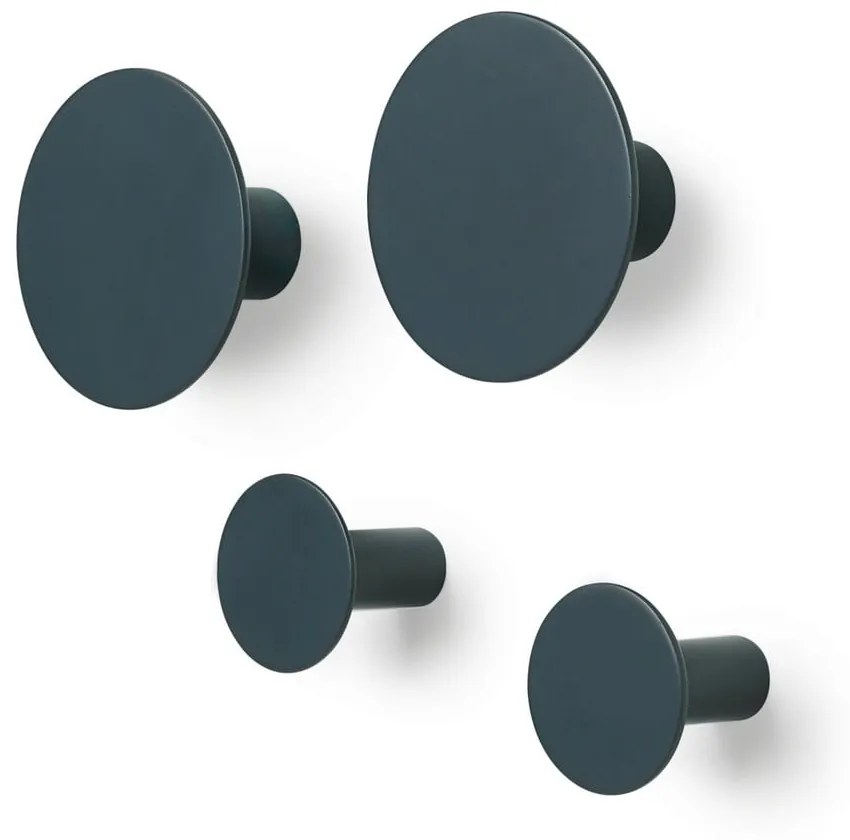 Set di 4 ganci da parete grigio scuro Ponto - Blomus