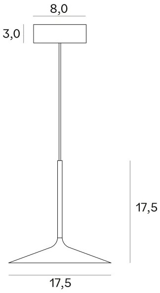 MAXLIGHT P0456 - Lampadario LED a sospensione con filo HANA LED/6W/230V diametro 17,5 cm nero