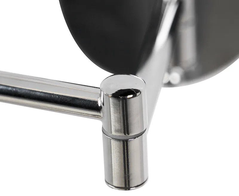 Specchio da parete di design cromato incl. LED dimmerabile a luce calda regolabile IP44 - Vicino