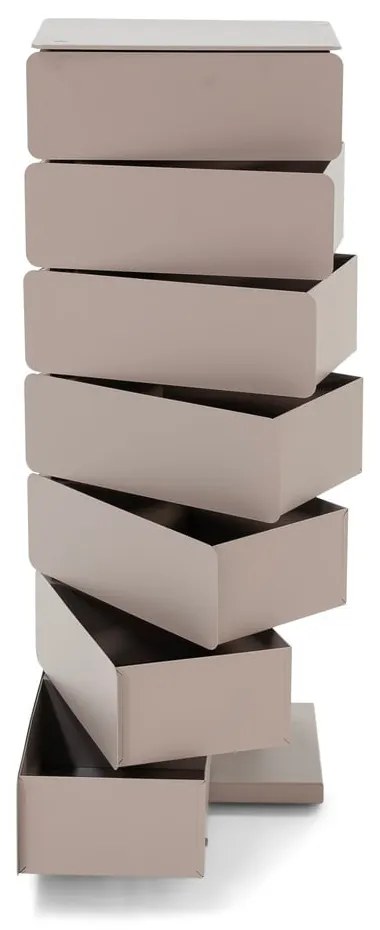 Cassettiera grigia/beige in metallo 37x99x26 cm Joey – Spinder Design