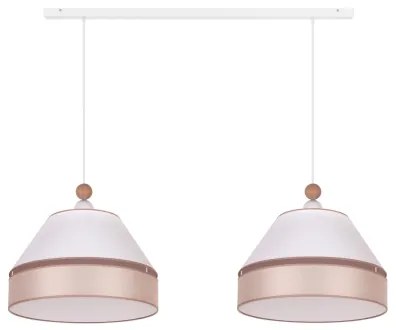 Duolla - Lampadario a sospensione con filo AVIGNON 2xE27/15W/230V bianco/beige
