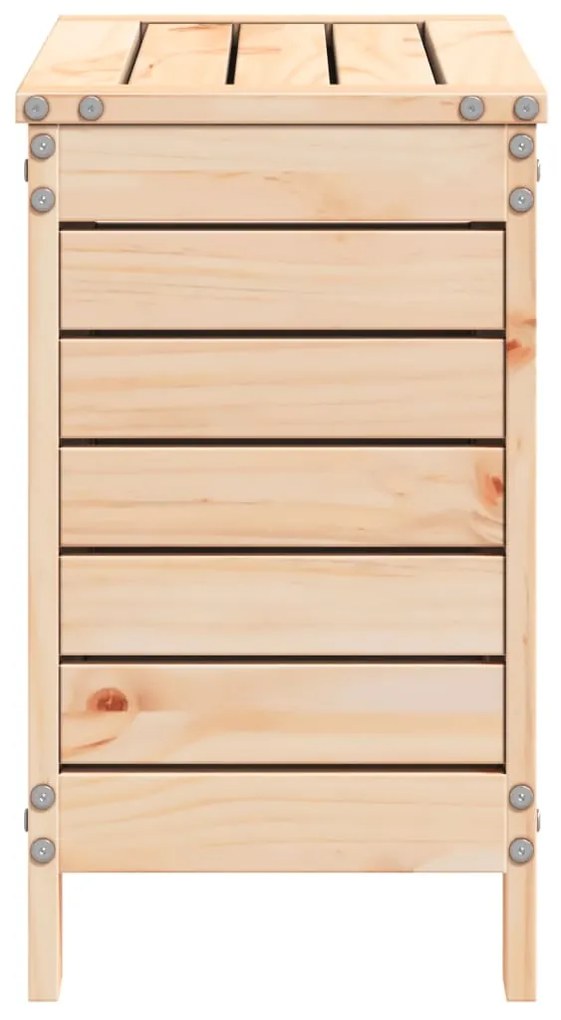 Poggiapiedi da giardino 62x31,5x52 cm legno massello di pino