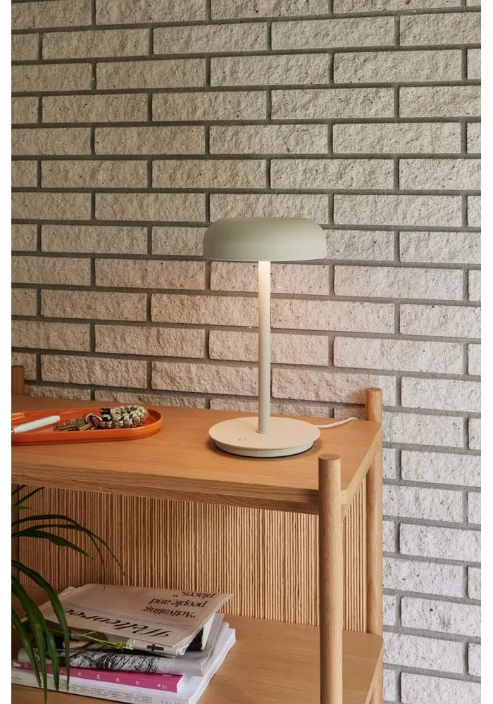 Lampada da tavolo dimmerabile a LED color crema (altezza 37 cm) Velo - Hübsch