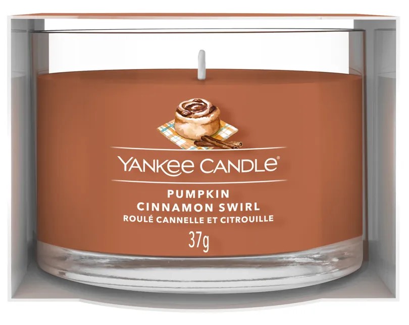 Pumpkin Cinnamon Swirl, candela votiva profumata Yankee Candle