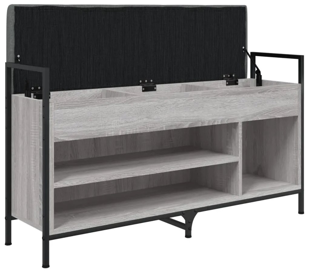 Panca porta scarpe grigio sonoma 105,5x32x57,5 cm