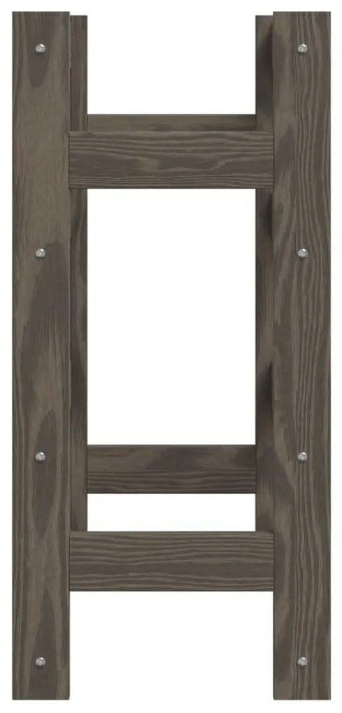 Portabottiglie per 16 bottiglie grigio legno massello di pino