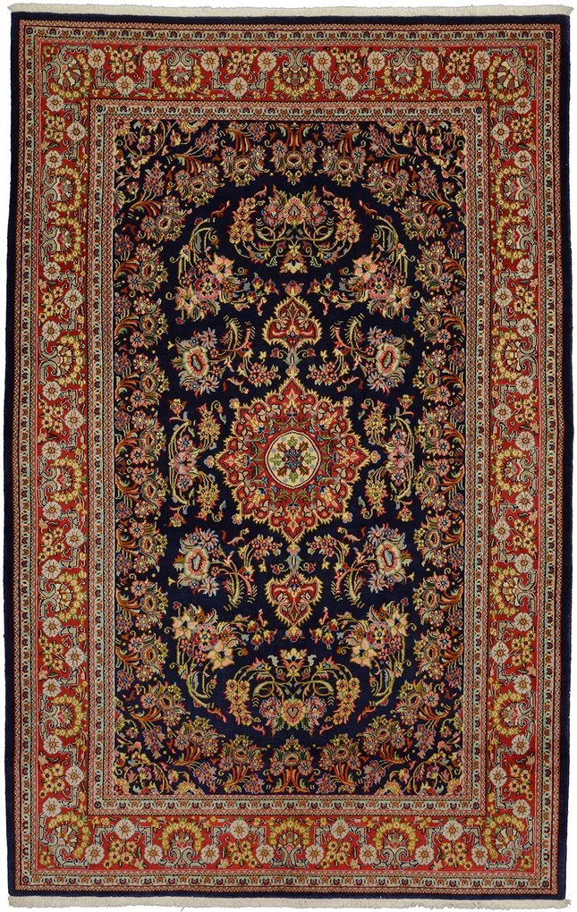 Ghom Tappeto 160 x 250 Marrone (Iran) Annodato A Mano