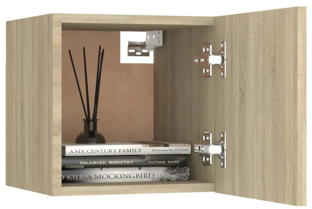 Set mobile porta tv 6 pz rovere sonoma in truciolato