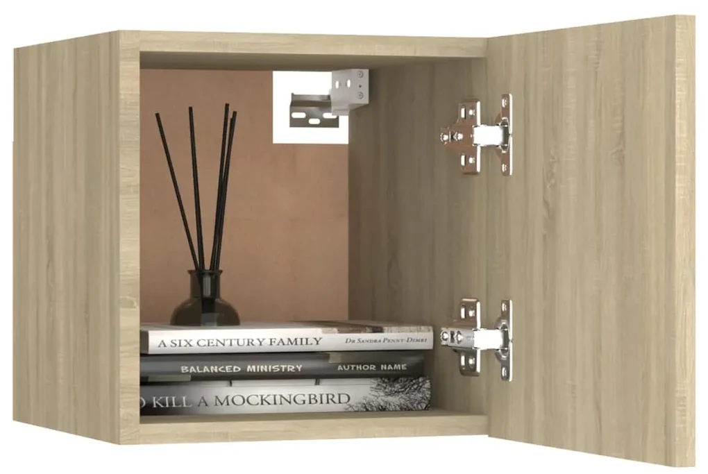 Set mobile porta tv 6 pz rovere sonoma in truciolato