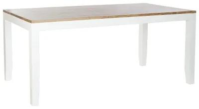 Tavolo da Pranzo DKD Home Decor Bianco Marrone Legno di acacia Legno di mango 200 x 100 x 80 cm