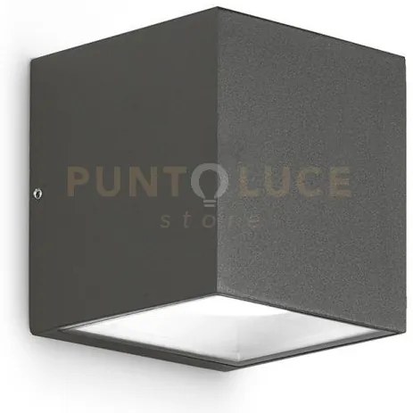 Ges170- applique 2 luci attacco gx53 alluminio e vetro colore antra...