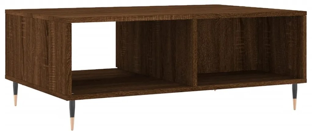 Tavolino da Salotto Rovere Marrone 90x60x35cm Legno Multistrato