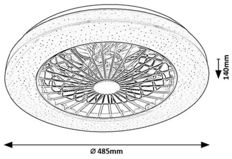 Rabalux 71329 - Lampada LED dimmerabile DALFON 48W/230V 3000-6500K con ventola e
