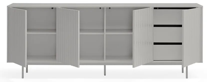 Cassettiera bassa grigia 211x80 cm Sierra - Teulat