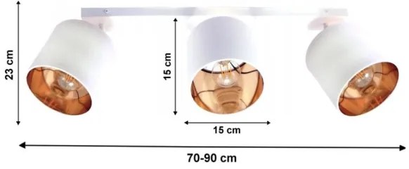 Luce Spot SOFIA 3xE27/60W/230V bianco