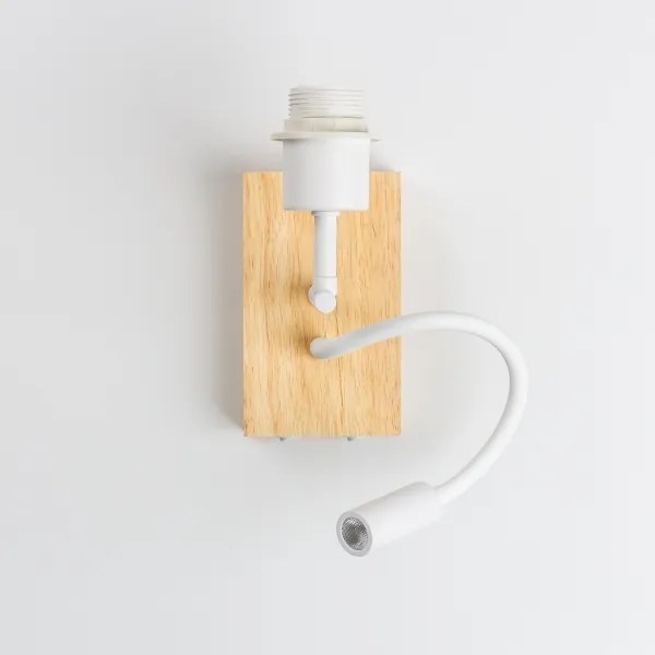 Brilagi - Applique a LED NUBILA WOOD 1xE27/25W/230V + LED/3W quercia/rosa