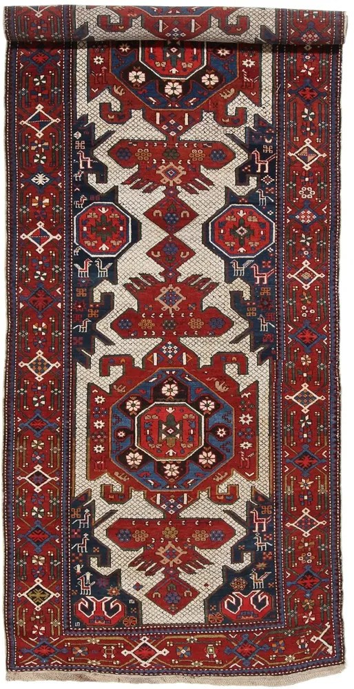Shirwan Tappeto 340 x 120 Rosso (Iran) Annodato A Mano