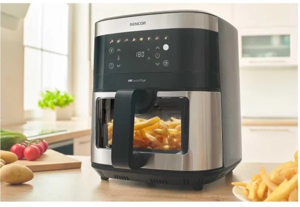 Sencor friggitrice ad aria 9 l 1700W/230V nero/cromo opaco
