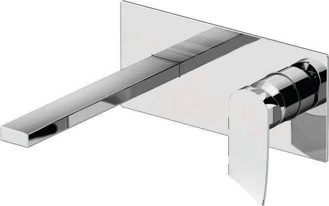 Rubinetto per lavabo ad incasso getto laminare cristallino Soffio cromato opaco GATTONI RUBINETTERIA