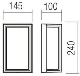 Redo 90533 - Applique a LED da esterno QUADRIS LED/12W/230V IP54 antracite