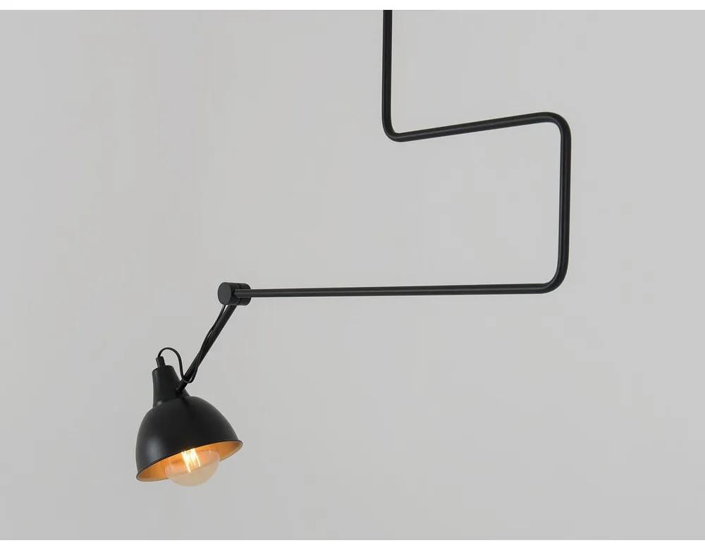 Lampada a sospensione nera con paralume in metallo 80x80 cm Coben - CustomForm
