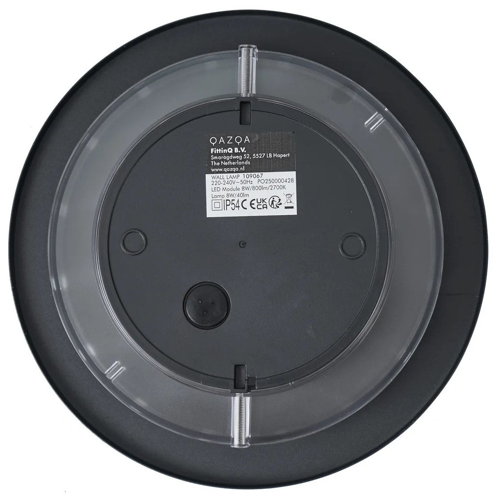 Lampada da parete per esterni nera con LED incluso IP54 - Soleil