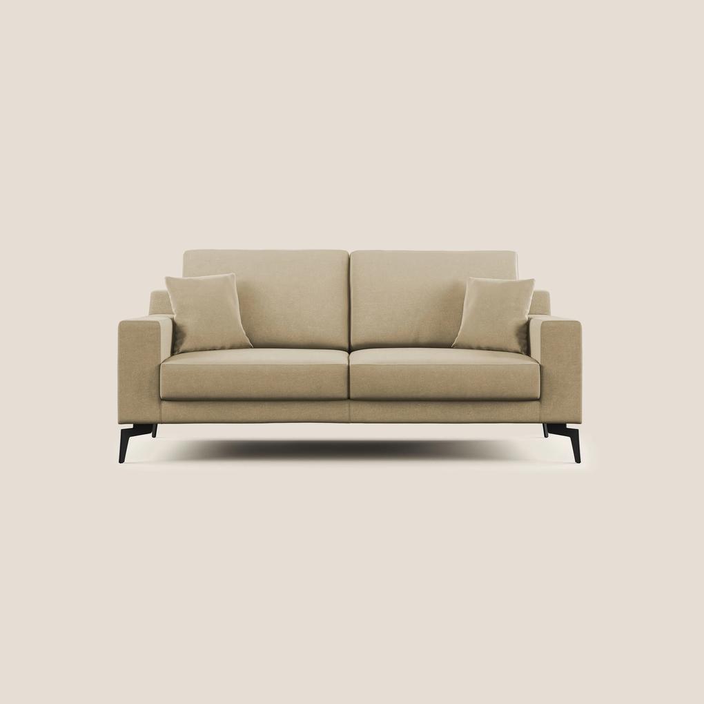 Prestige divano moderno in microfibra smacchiabile T11 tortora 166 cm