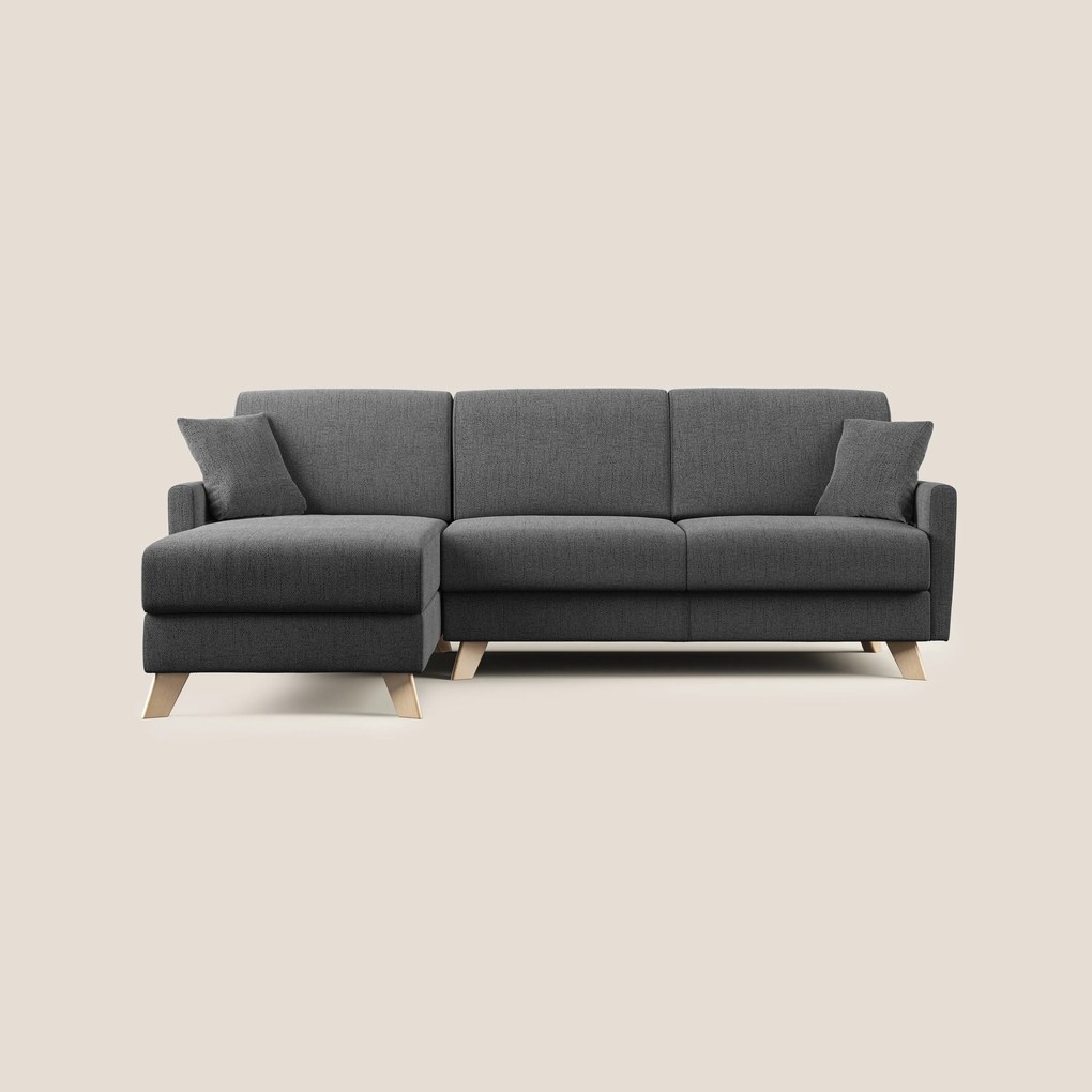 Edgar divano letto angolare in tessuto felis impermeabile T03 grigio