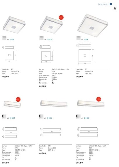 Redo 01-1234 - Applique da bagno LED EGO LED/12W/230V IP44 cromato