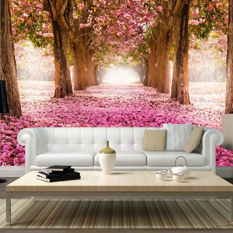 Fotomurale adesivo  Boschetto rosa  Larghezza x Altezza Home decor 196x140