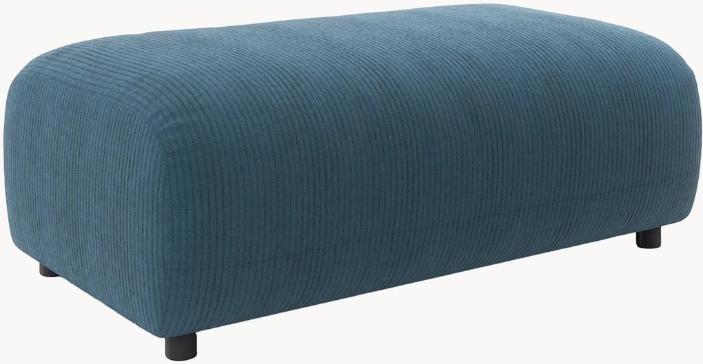 Panca imbottita in velluto a coste blu navy freistil187