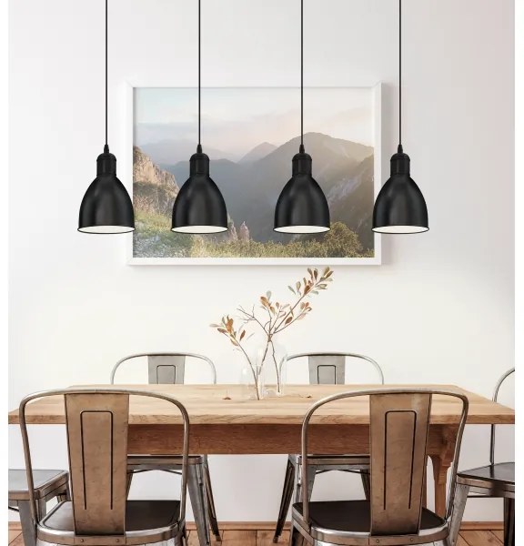 Eglo 49466 - Lampadario PRIDDY 4xE27/60W/230V