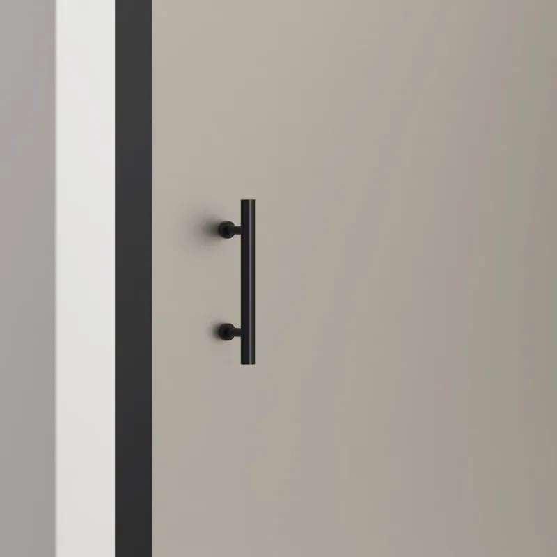 Porta doccia 110cm telaio nero e vetro opaco scorrevole | KFN5000NS - KAMALU