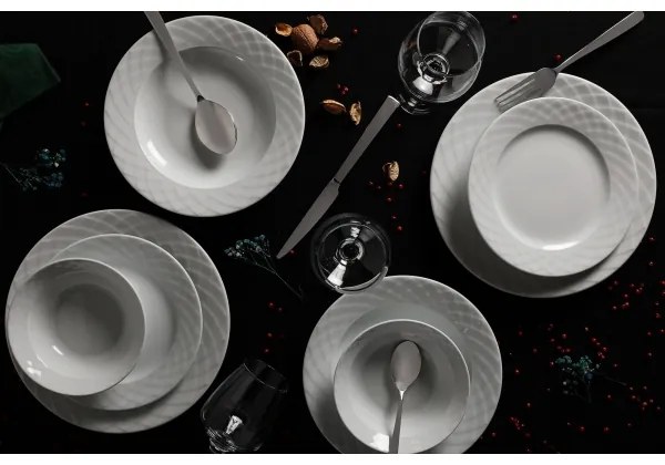 Set da tavola 24 pezzi bianco/porcellana