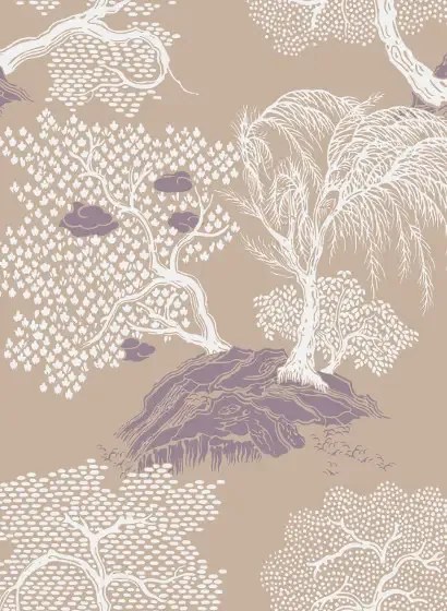 Isidore Leroy Carta da parati Jardin d'Asie - Beige