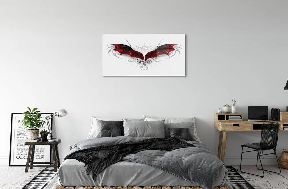 Quadro su vetro acrilico Dragon Wings 100x50 cm