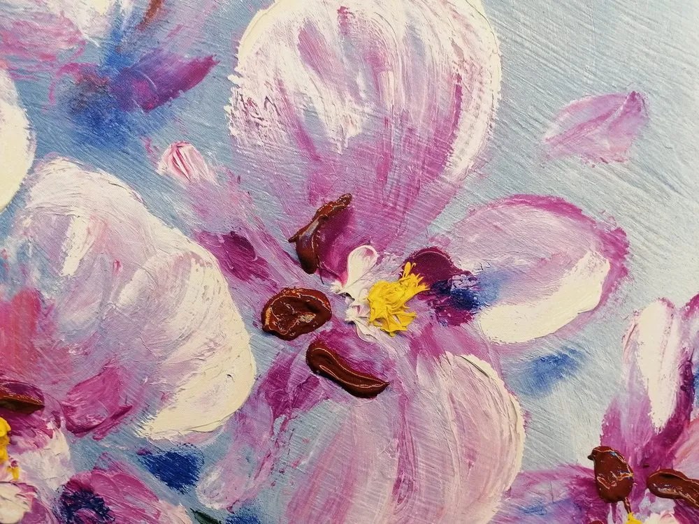 Quadro su tela – Fiori viola romantici