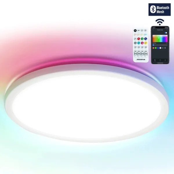 Aigostar - Plafoniera LED RGBW dimmerabile 36W 230V 3000-6500K bianco+DO