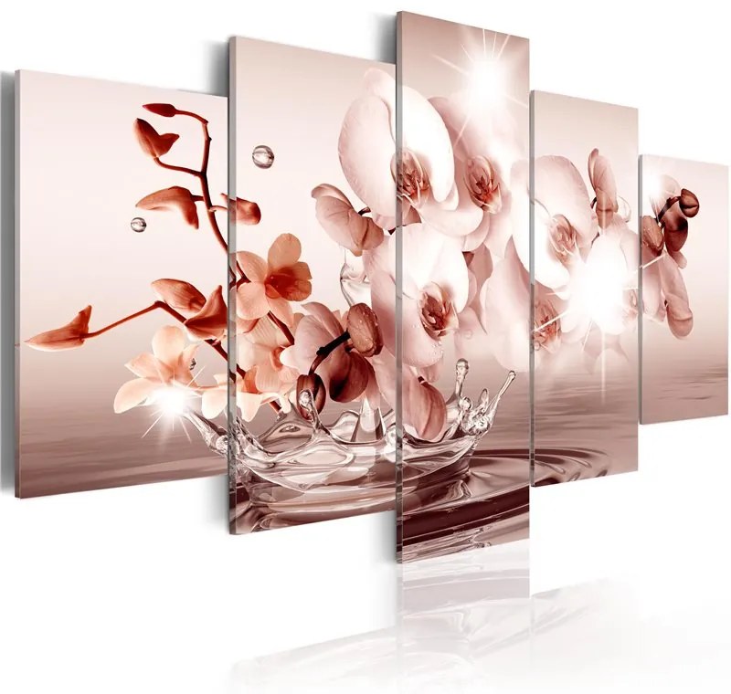 Quadro Lyric of Orchid  Colore Marrone, Dimensioni e Misure 200x100