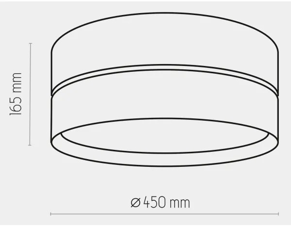Plafoniera  HILTON 3xE27/15W/230V d. 45 cm ottone/nero