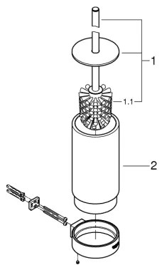 GROHE 41076000 - Set per la pulizia del WC SELECTION, finitura cromo lucido