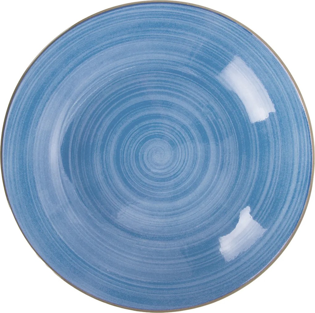 Piatto piano porcellana blu 26,7 cm Petali