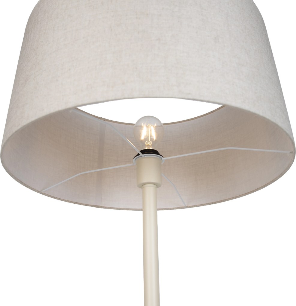 Lampada da terra Japandi Beige con paralume marrone chiaro 50cm - Simplo