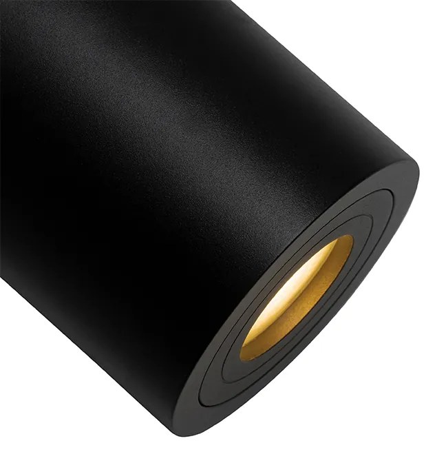 Faretto da soffitto moderno rotondo nero IP44 - Capa