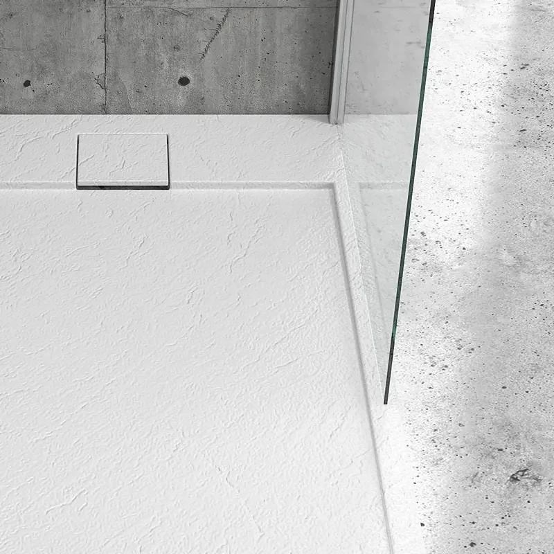 Kamalu - Piatto doccia in resina 80x120 effetto pietra | KR1000