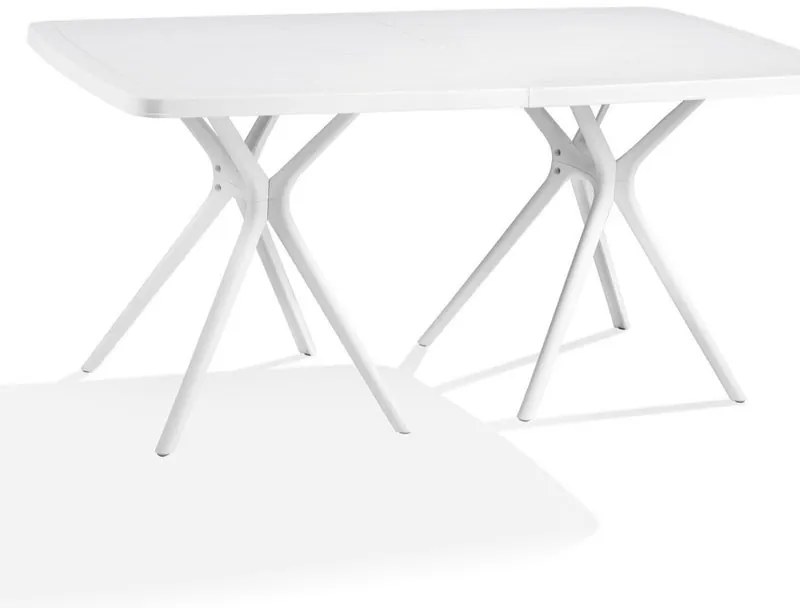 Tavolo da pranzo per giardino Portofino NEW GARDEN struttura e superficie in Polipropilene  bianco per 6 persone 160x85cm