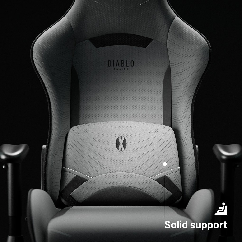 Poltrona da gaming in tessuto grigio Diablo X-Starter